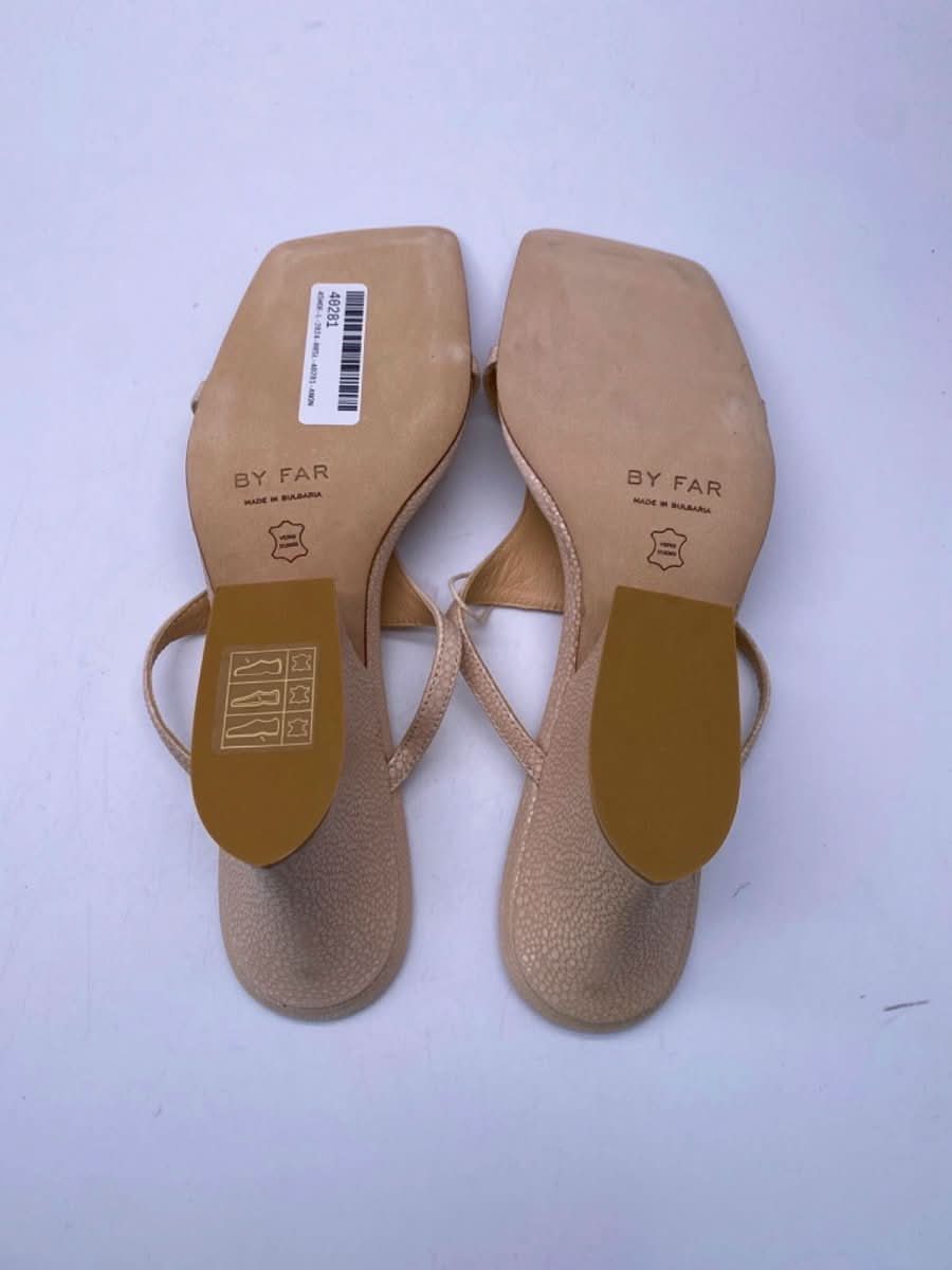 By Far Beige Cruz stingray - effect leather mules EUR 37 UK 4 - Reliked