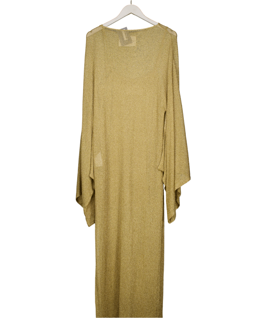 BY MALENE BIRGER Metallic Gold Gerta Maxi Dress UK L - Reliked