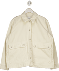 By Malina Cream Mona Jacket Oversize Denim Jacket UK S - Reliked
