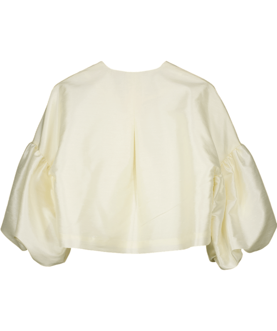 BY MALINA White Ivory Puff Sleeve Cleo Top UK S/M - Reliked