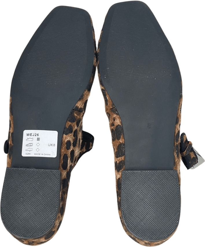 by very Brown Leopard Ballet Pump UK 8 EU 41 👠 - Reliked