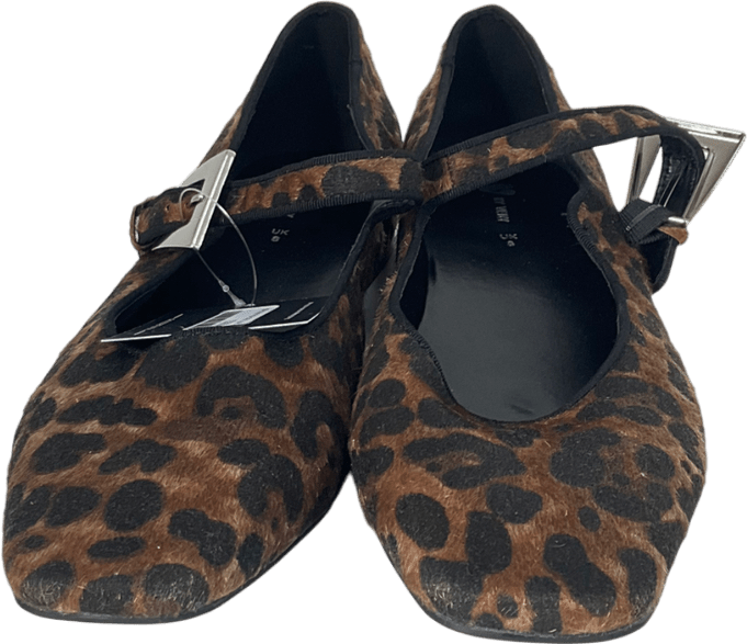 by very Brown Leopard Ballet Pump UK 8 EU 41 👠 - Reliked
