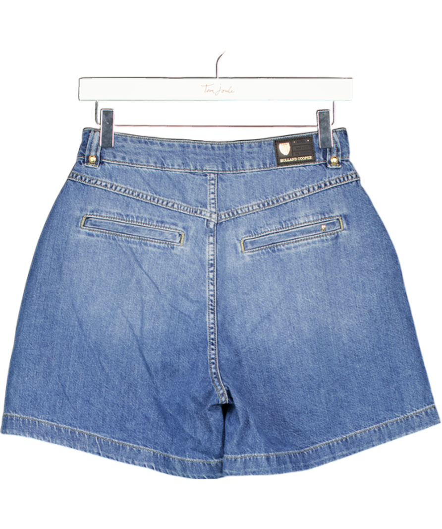 HOLLAND COOPER Mid Blue Utility Denim Shorts UK 10