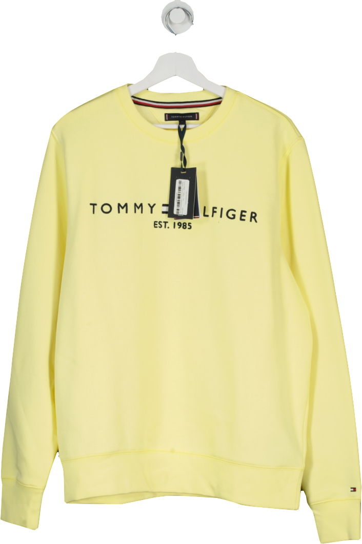 Tommy Hilfiger Yellow Logo Sweatshirt Bnwt UK L