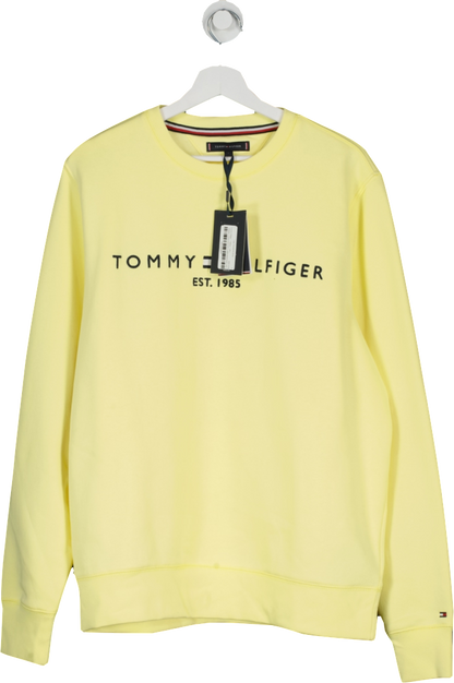 Tommy Hilfiger Yellow Logo Sweatshirt Bnwt UK L