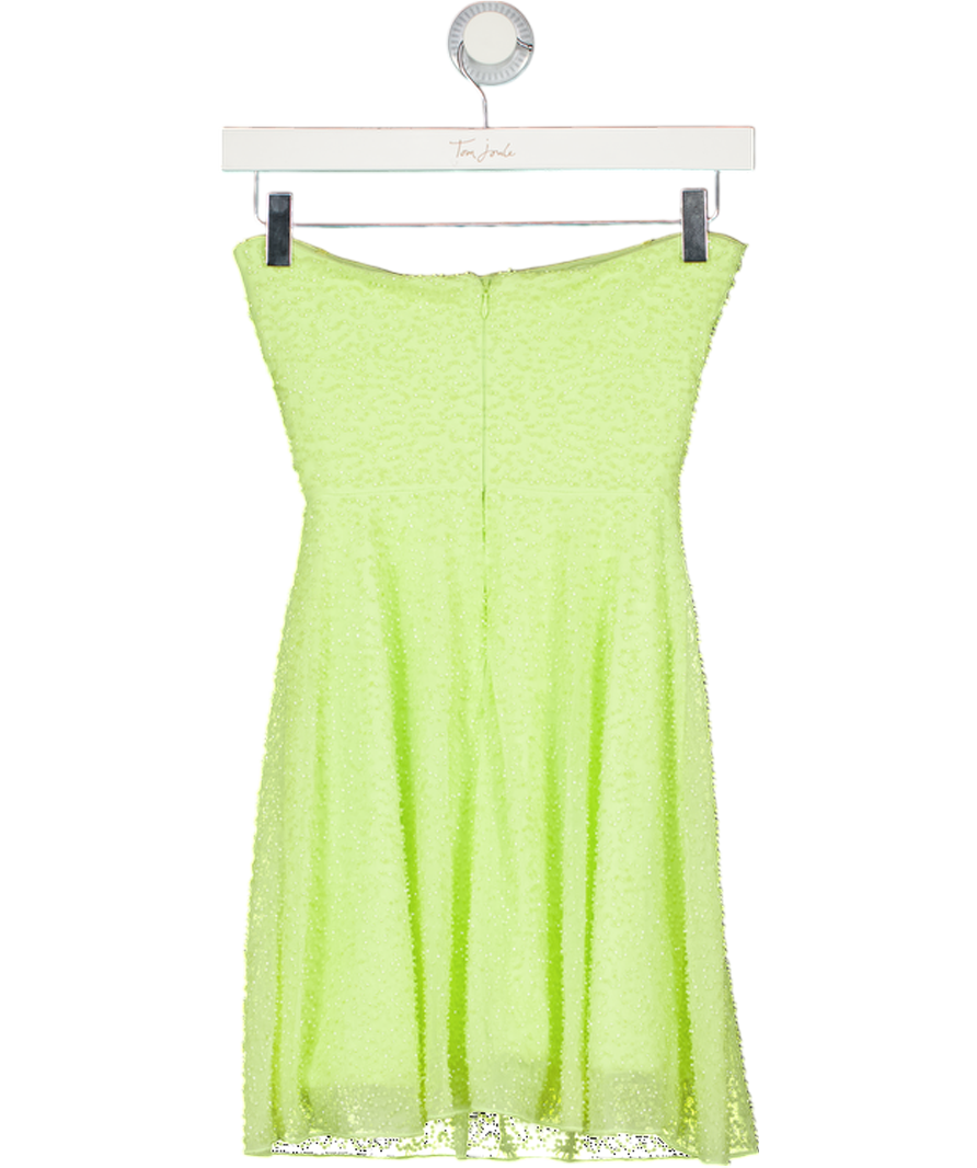 Oh Polly Lime Green Beaded Mini Dress UK 6 Reliked Oh Polly Lime Green Beaded Mini Dress UK 6 Reliked