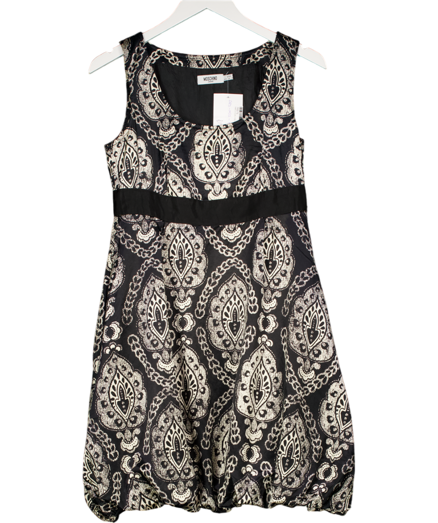 Moschino Jeans Black Sleeveless Bubble Dress UK 12