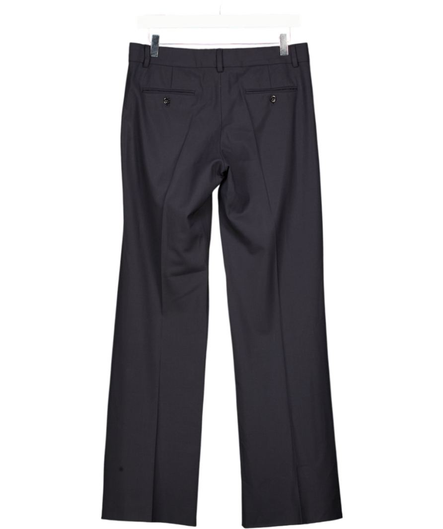 Theory Black Wide Leg Pull On Trousers UK 4