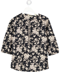 Maison Scotch Black 3/4 Sleeve Foral Beaded Blouse UK S