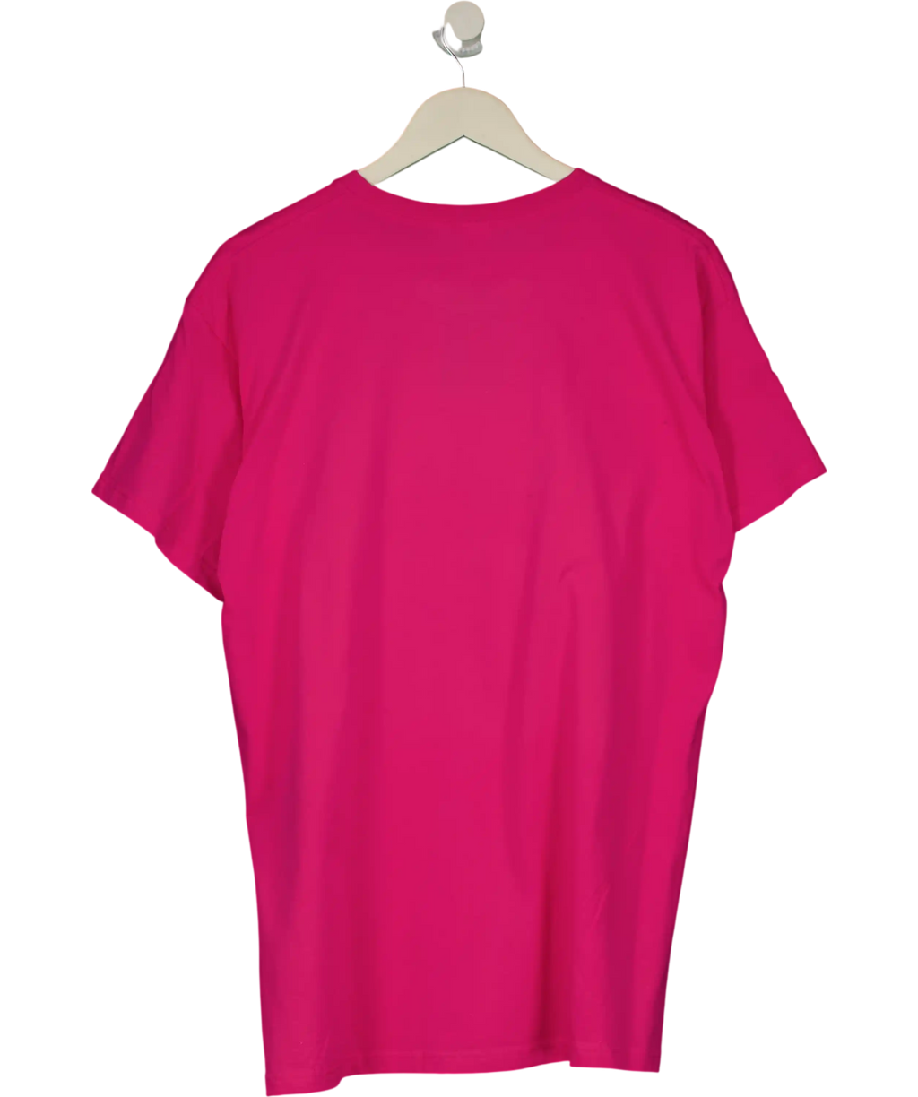 Fruit Of The Loom Pink Custom T Shirt UK XL