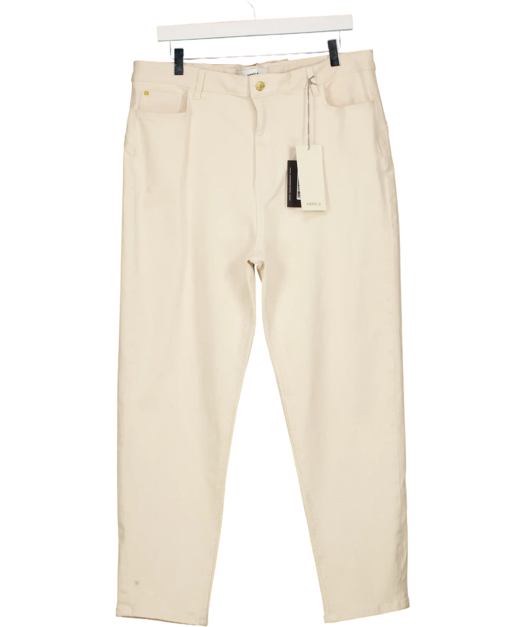 Ambela Cream Mum Jeans UK 18