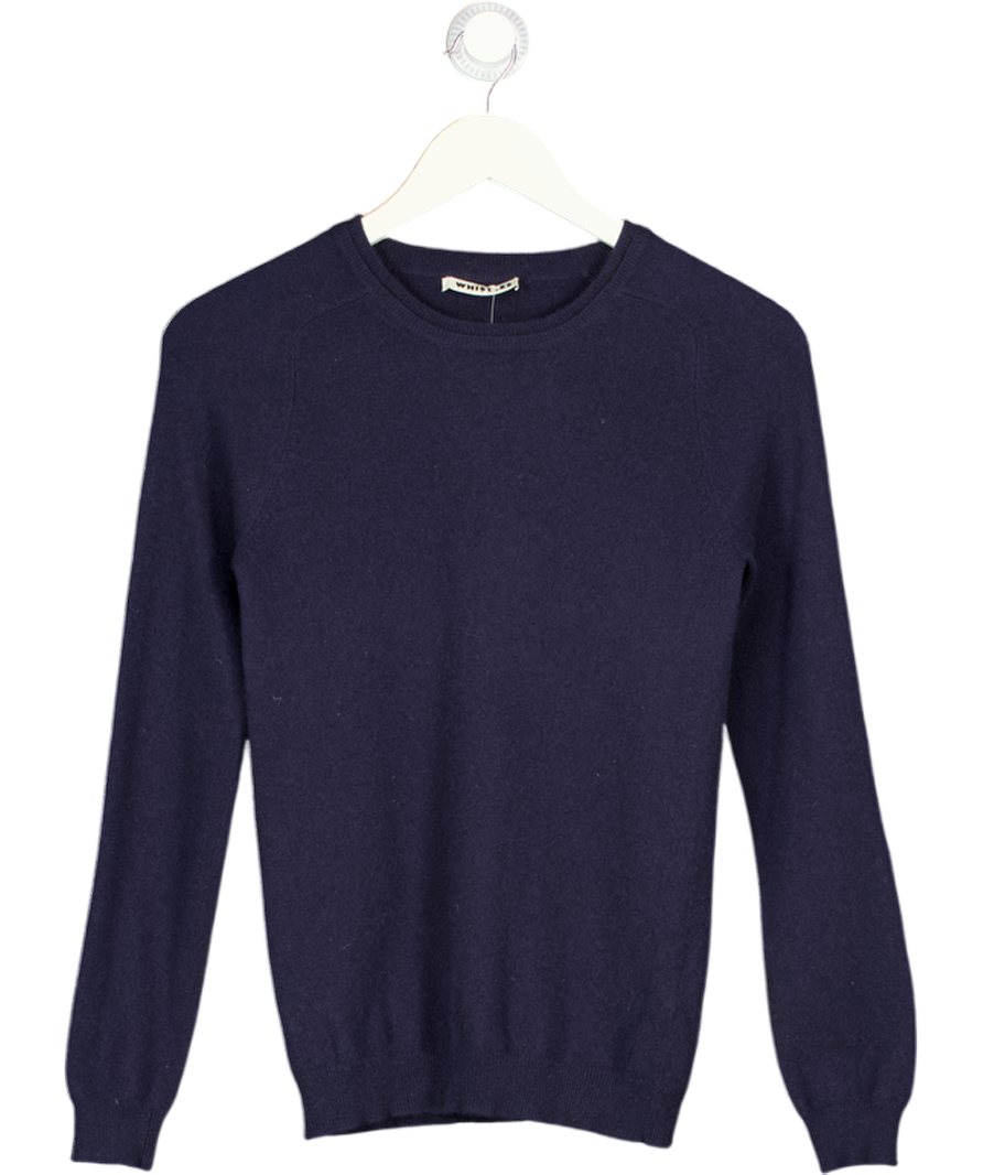 WHISTLES Blue 100% Fine Knit Cashmere  Jumper UK 6