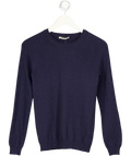 WHISTLES Blue 100% Fine Knit Cashmere  Jumper UK 6