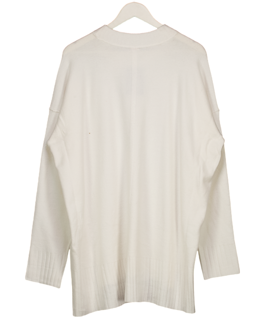 FREE PEOPLE Jumper - White Supersoft Wool Blend Oversize UK XS