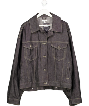 Topshop Black Denim Oversize Jacket UK 14