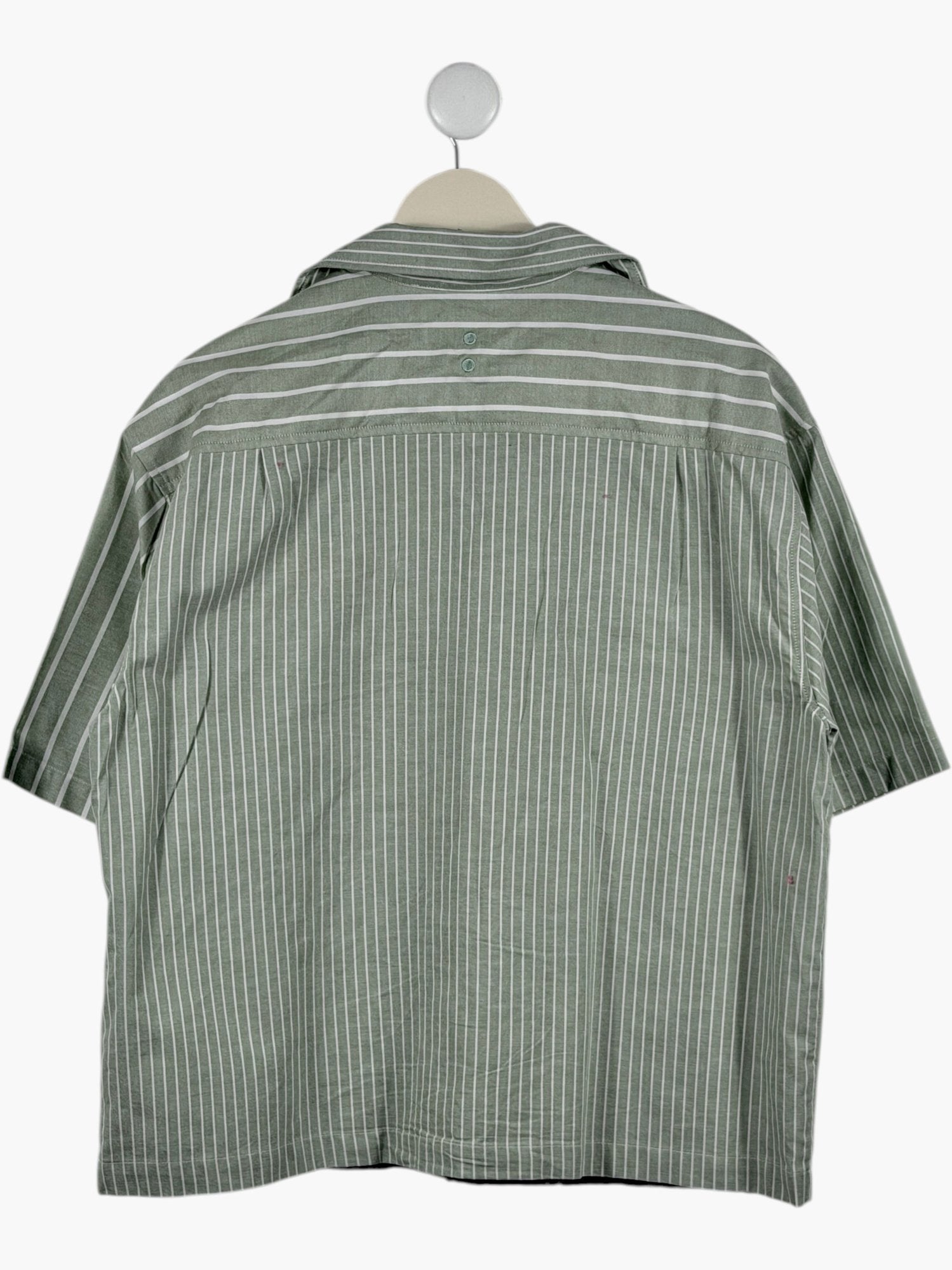 ABOUT:BLANK Green Striped Cotton Shirt UK L