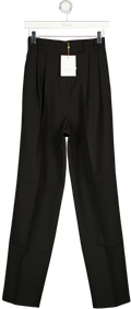 THE FRANKIE SHOP Bea High Waist Twill Trousers - Black UK XS