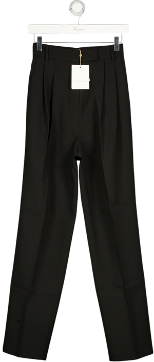 THE FRANKIE SHOP Bea High Waist Twill Trousers - Black UK XS