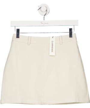 commense Cream Essential Mini Skirt UK XS