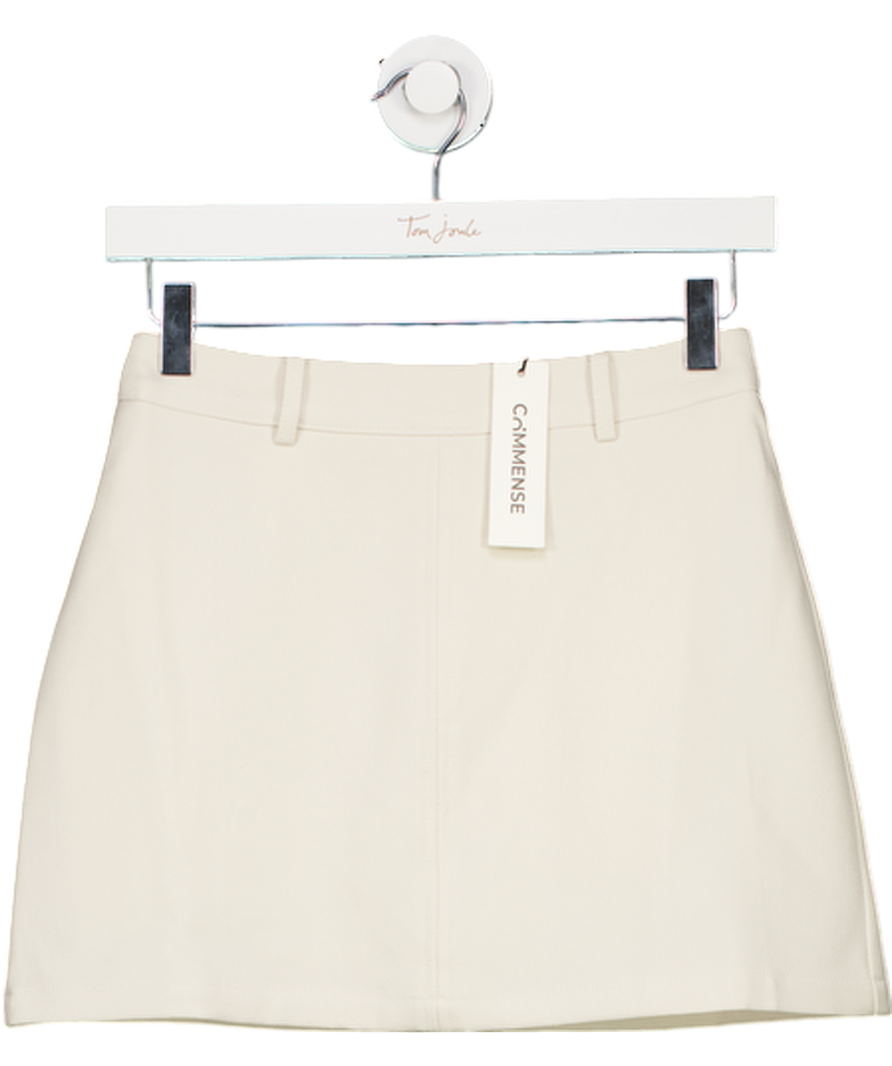 commense Cream Essential Mini Skirt UK XS