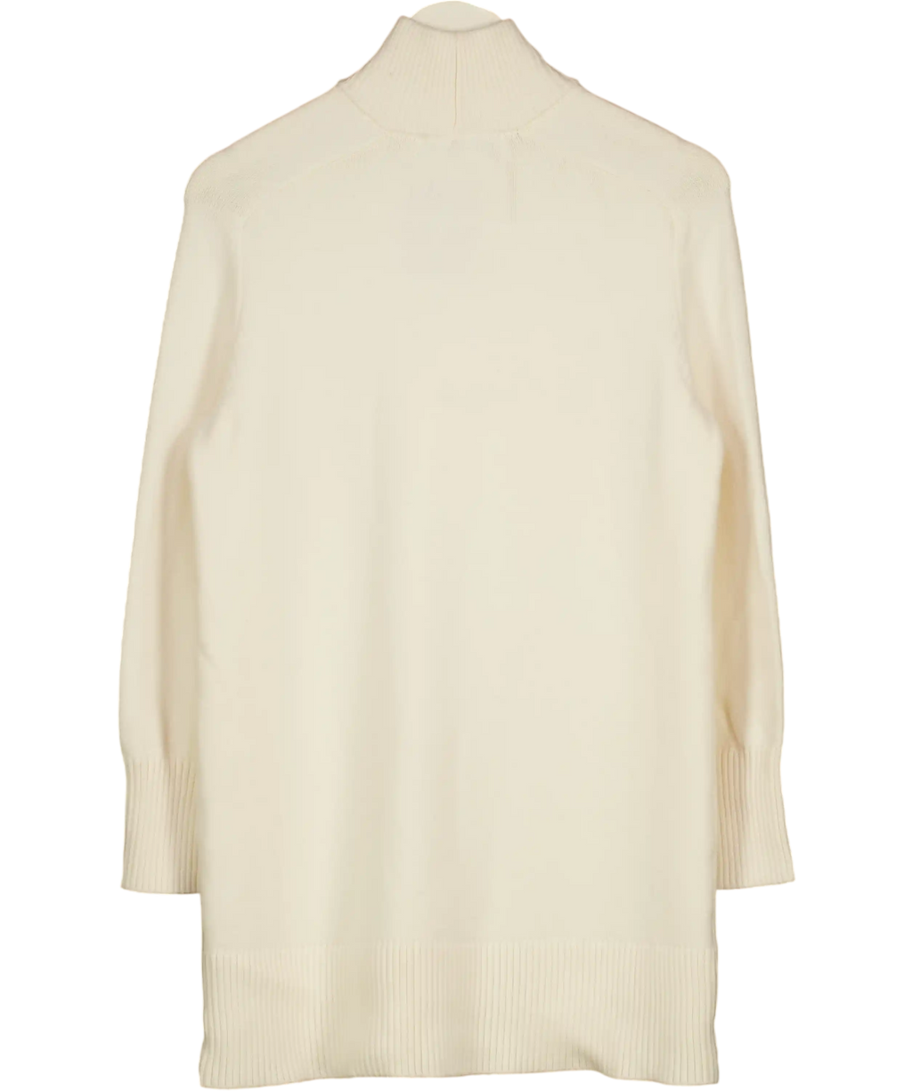 ZARA Cream Knitted Roll Neck Knitted Dress UK S