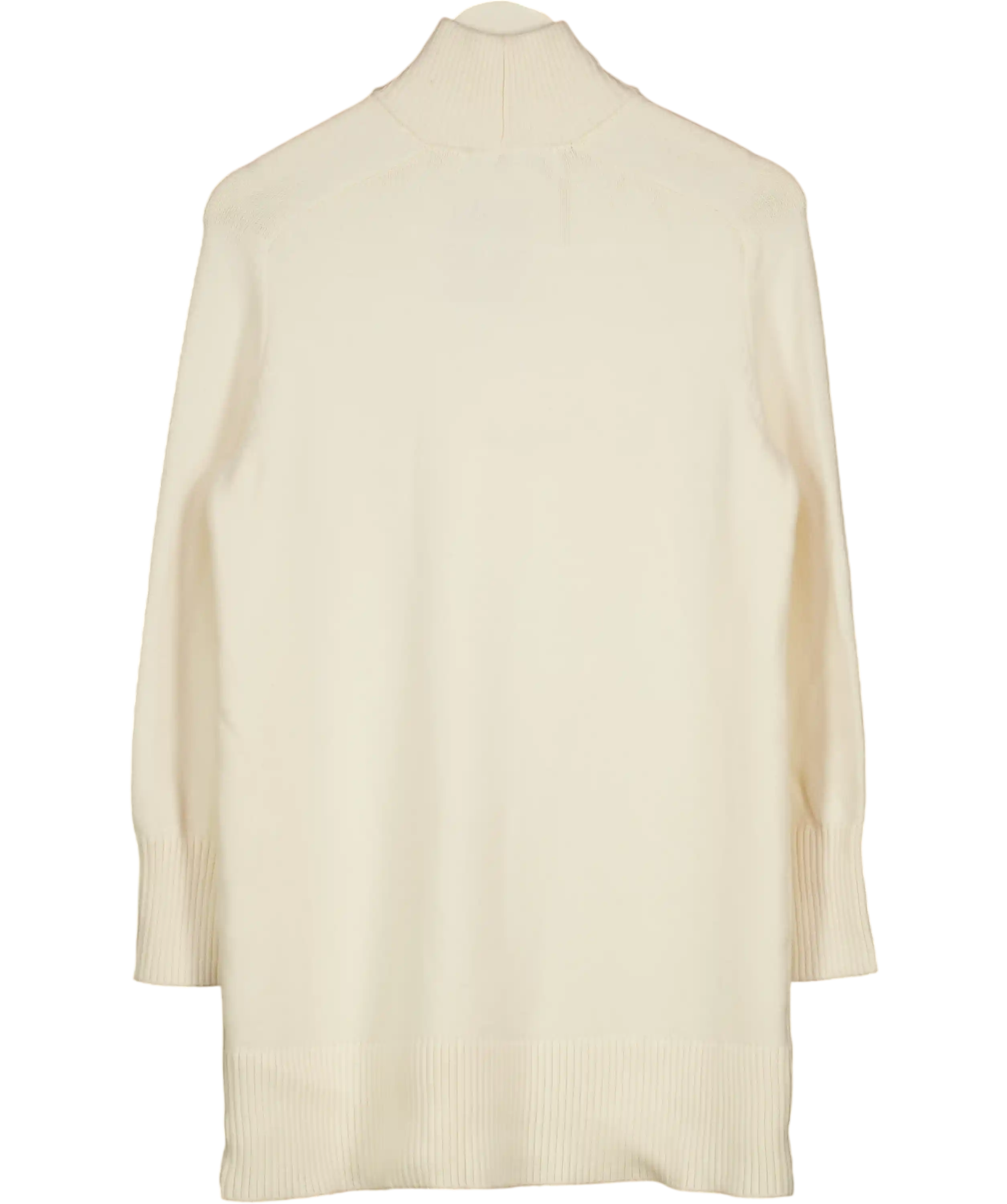 ZARA Cream Knitted Roll Neck Knitted Dress UK S