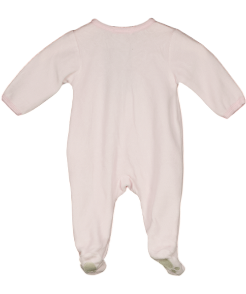 Absorba Pink Velour Embroidered Babygrow 0-3 Months