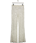 RAMY BROOK White Olivian Mid-rise Sequin Wide Leg Trousers Us4 UK 8