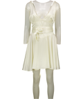 HOUSE OF CB Cream Shiema Ivory Floaty Mini Dress UK M