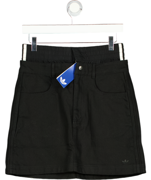 ADIDAS Black Firebird Utility Mini Skirt UK 10