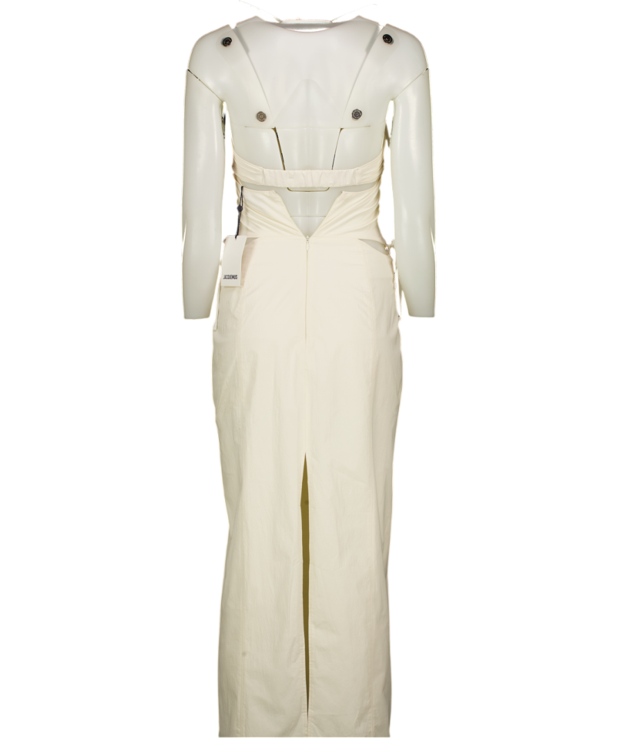 JACQUEMUS White Off-white Le Chouchou 'la Robe Ruban' Maxi Dress Fr34 UK 6