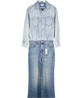 Good American Denim Shirt Jumpsuit In Blue UK S