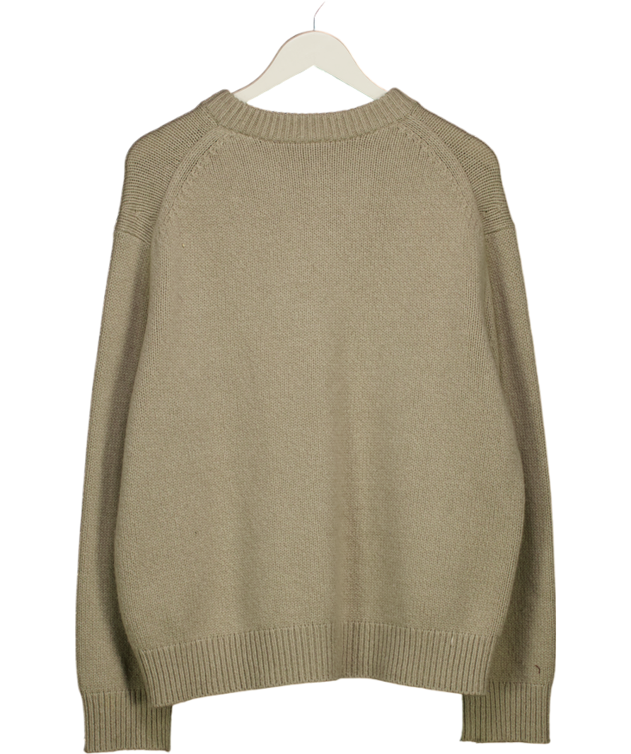 ARKET Beige Heavy Knit Wool Blend Jumper UK M