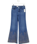 ANTHROPOLOGIE Blue Pilcro Embellished Flare Jeans W26
