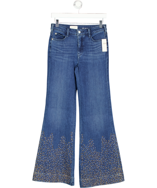 ANTHROPOLOGIE Blue Pilcro Embellished Flare Jeans W26