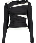 Lioness Black Untamed Long Sleeve Top UK XS