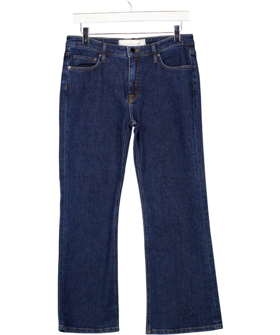 VICTORIA BECKHAM Blue Cropped Straight Leg Jeans W29