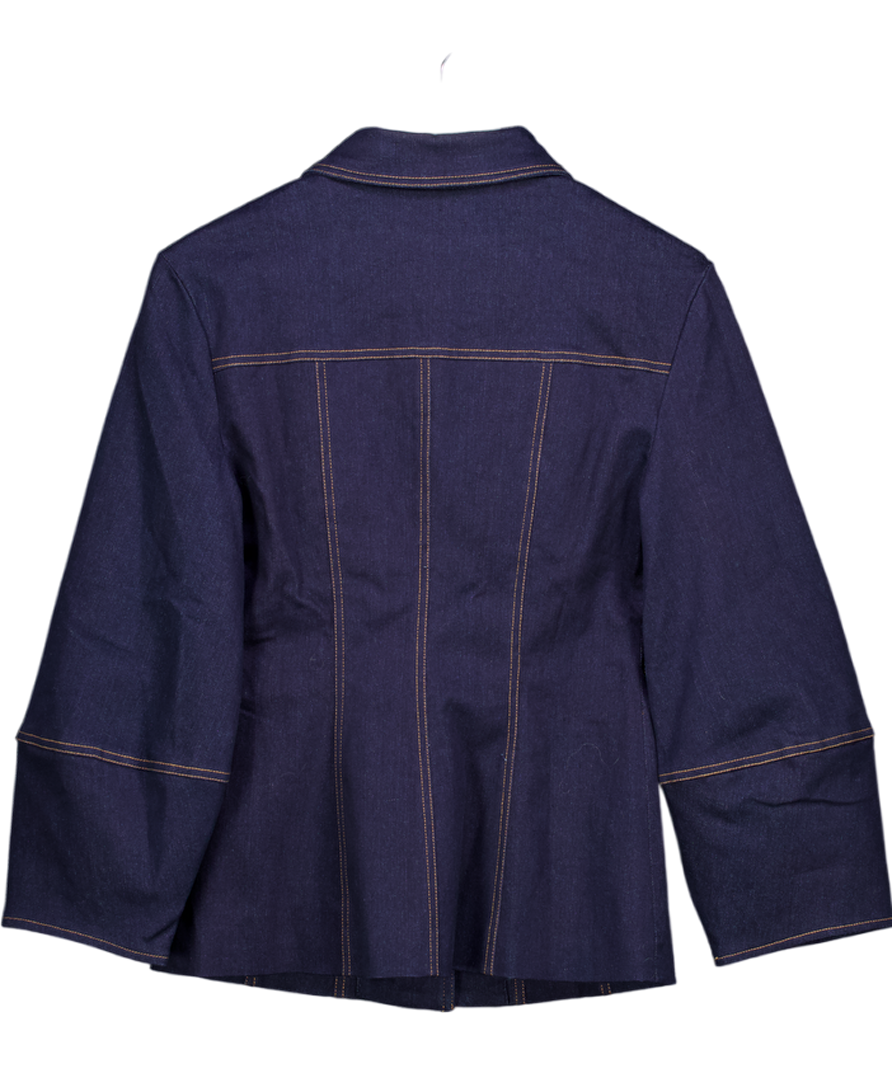 COMMENSE Blue Contrast Stitch Denim Jacket UK S