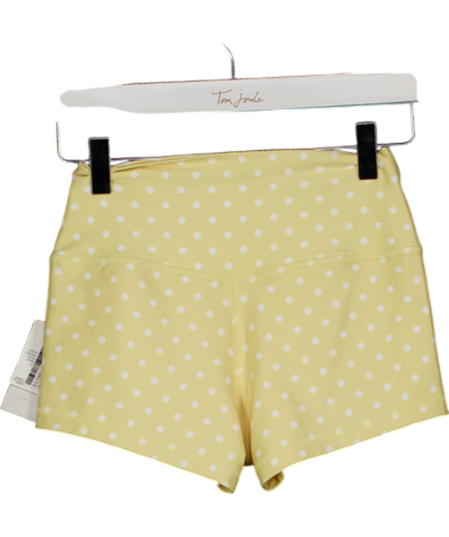 Gilly Hicks Butter Yellow Polka Dot Cycle Shorts UK XS