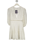 Zimmermann White Broderie Day Dress Sz 0p (petite) UK 6