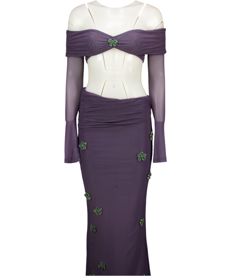 OUTCAST Purple Maxi Dress UK S