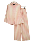 identity lingerie Pink & White Print Pyjamas With Long Sleeve UK S