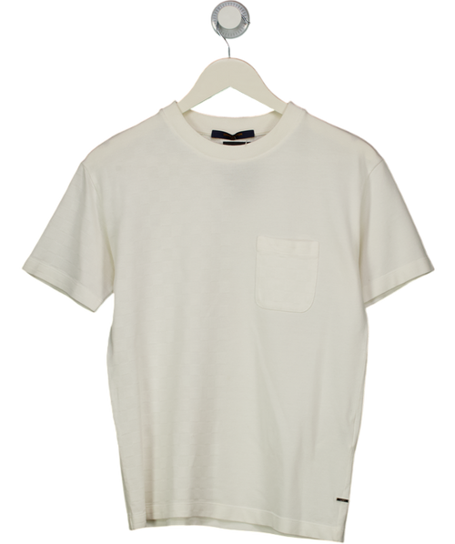 Louis Vuitton Cream Half Damier Pocket T-shirt UK XS
