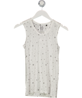 ZOE KARSSEN White Cotton Modal Star Print Vest Top UK XS