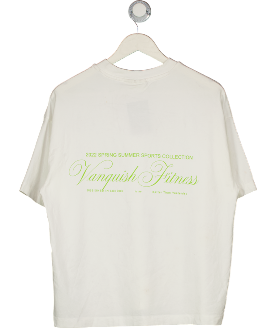 Vanquish White Graphic Boxy T-shirt UK S