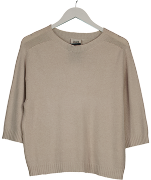 CHARLI LONDON Beige Short Sleeve Knit Top One Size