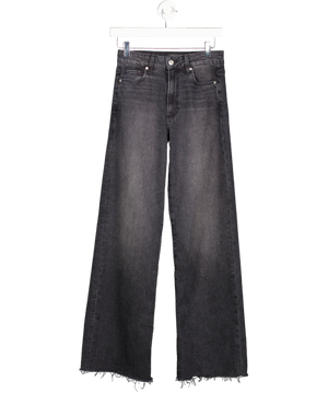 PAIGE Anessa 31” Wide-leg Jeans In Viper Black Distressed W24