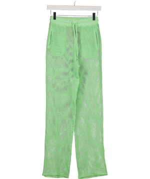 SHONDEL Green Open Knit Beach Trouser UK S