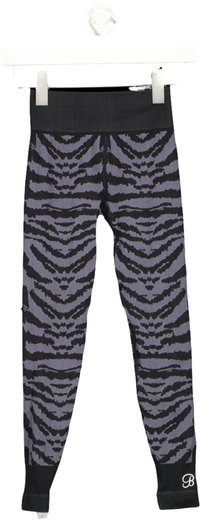 Bombshell Sportswear Black Zebra Print Sports Leggings UK XS/S