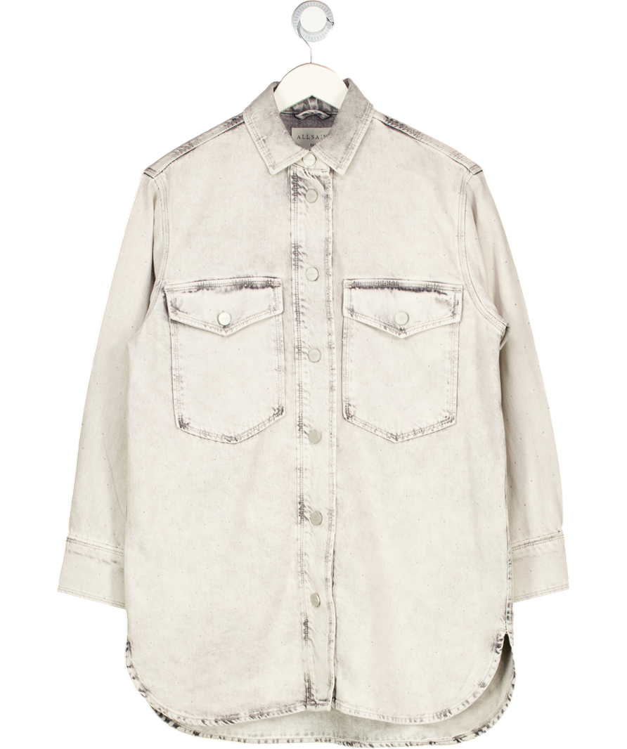 All Saints Blue Faye Denim Sparkle Dress UK S